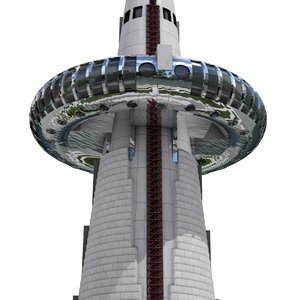 3D observation tower model