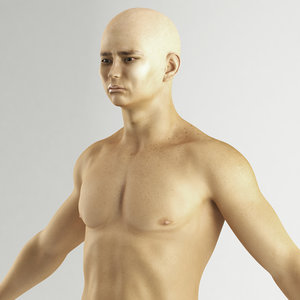 3D rigged asian man model