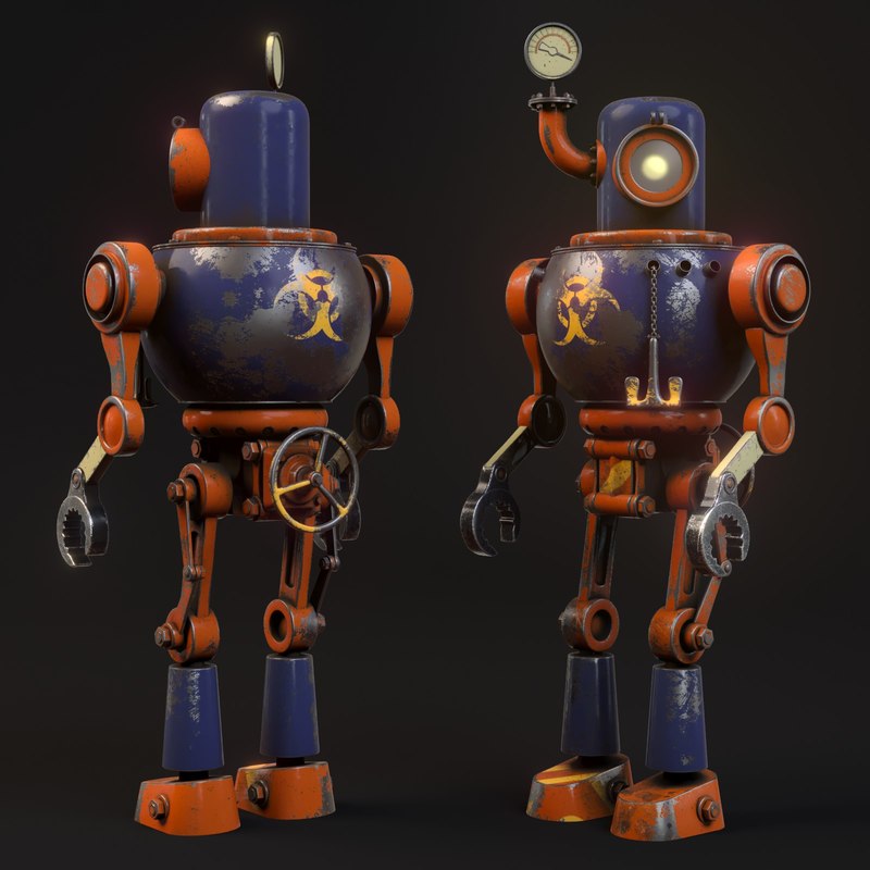Steam robot model - TurboSquid 1445301