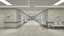 3D hospital hallway corridor model