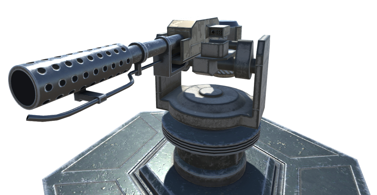 3d modern unmanned turrets model