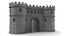 real castle modeled 3D model