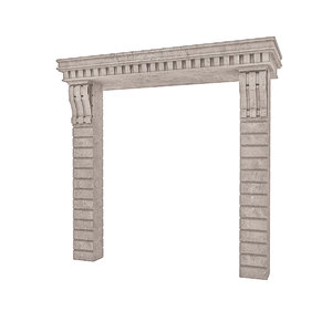3D classical building entrance model