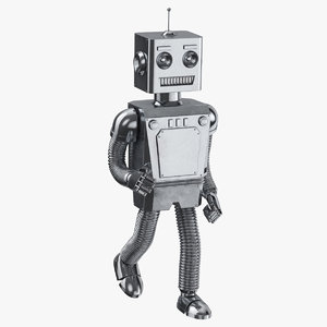 robot 01 running 3D model