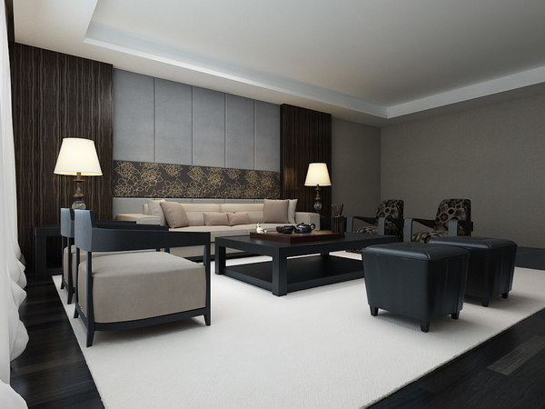 3D living room set 2