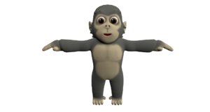 cute gorila 3D model