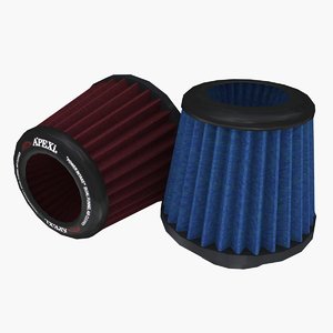 3D conical air filter pack model