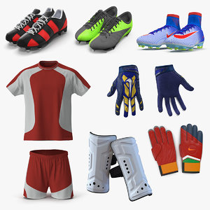 3D soccer uniform 2 model