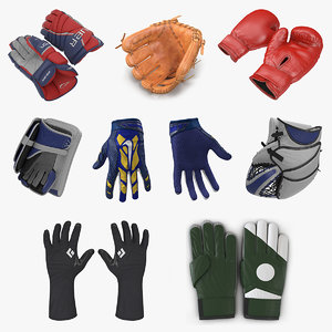 3D sport gloves 2 model