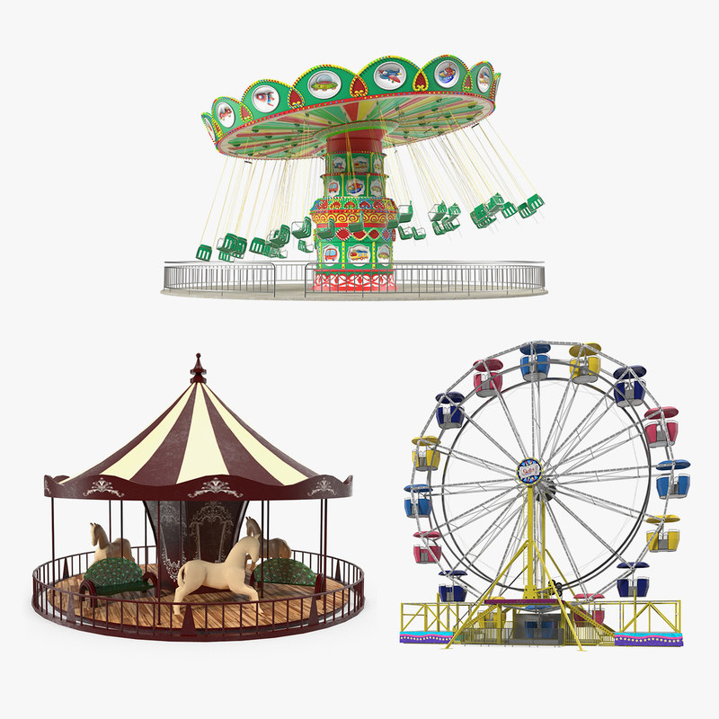 Amusement park rides model TurboSquid 1446308
