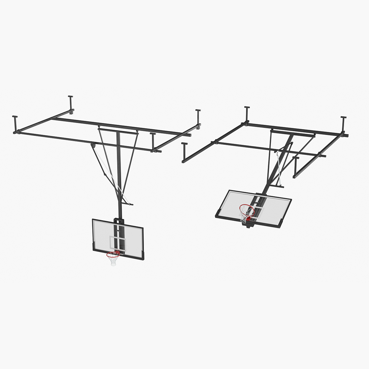 Realistic Basketball Hoops Ceiling 3d Model Turbosquid 1446131