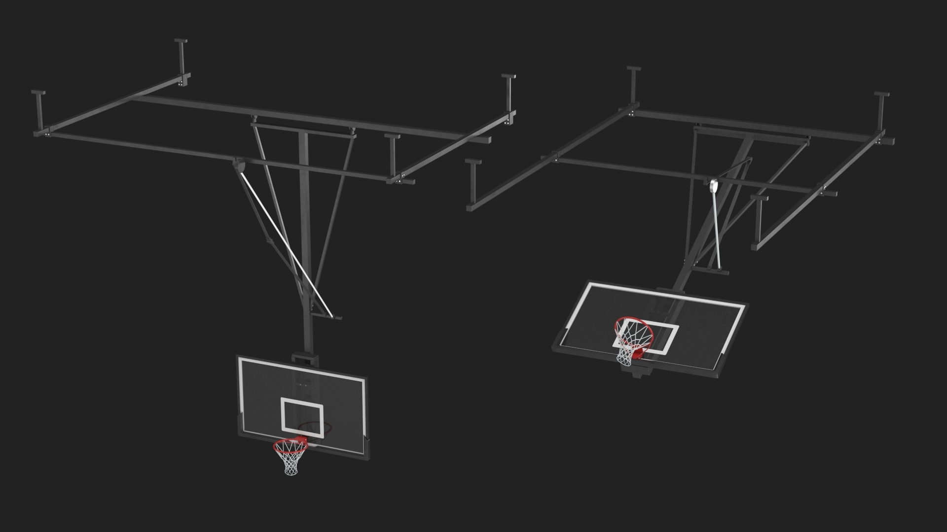 Realistic Basketball Hoops Ceiling 3d Model Turbosquid 1446131