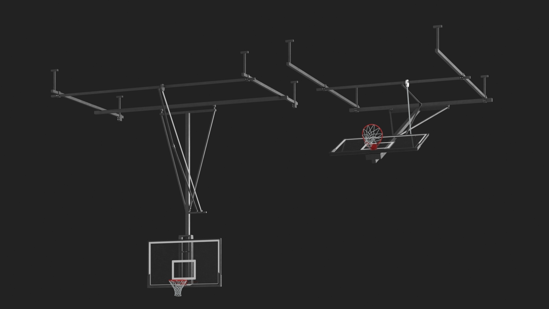 Realistic basketball hoops ceiling 3D model TurboSquid 1446131