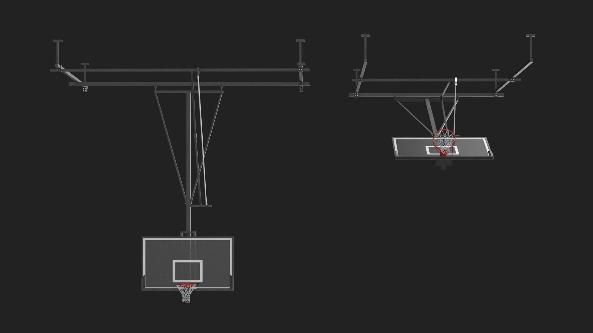 Realistic basketball hoops ceiling 3D model TurboSquid 1446131