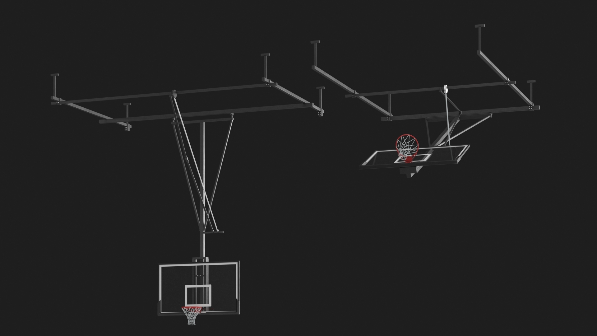 Realistic basketball hoops ceiling 3D model TurboSquid 1446131