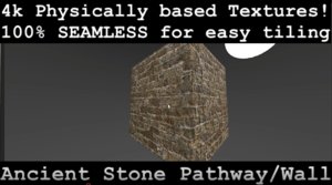 Ancient Stone Pathway/Wall 4k PBR Seamless Texture Maps