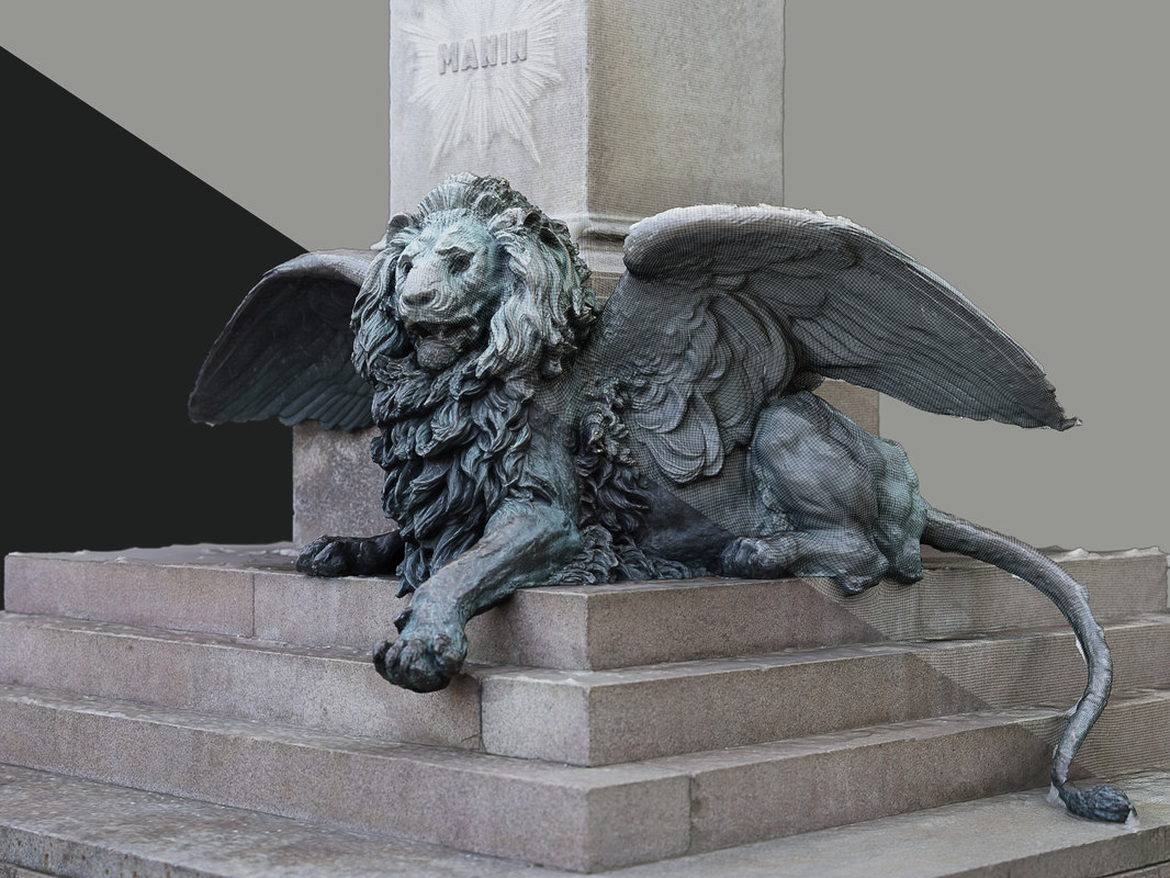 3D sculpture venice winged lion TurboSquid 1446312