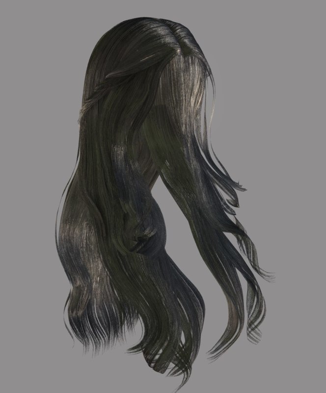 Female hairstyle hair 3D model - TurboSquid 1446503