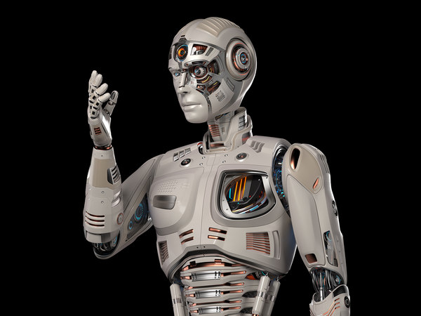 futuristic robot man 2 3D model