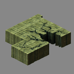 3D model funeral place - floor tiles