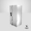 3D model realistic fridge classic doors