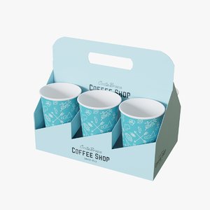 coffee cup tray 3D model