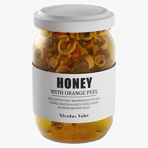 realistic honey orange peel 3D model