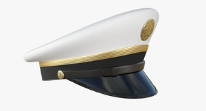 3D model navy officer cap