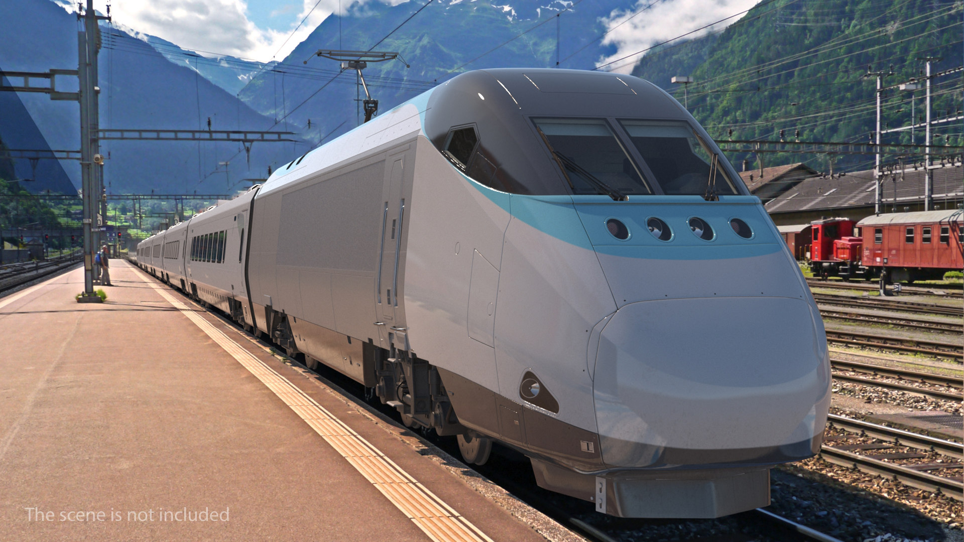 Express train generic 3D model - TurboSquid 1447345