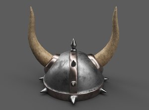 viking - barbarian helmet model