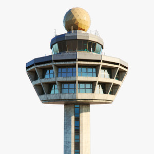 3D singapore air control tower