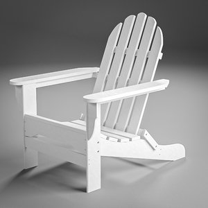 adirondack outdoor chair patio furniture 3D model