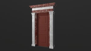 3D old wooden door
