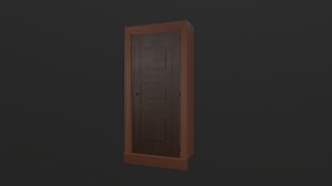 3D model old wooden door