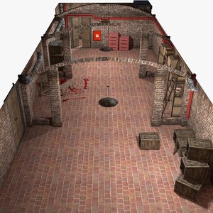 basement interior 3D model