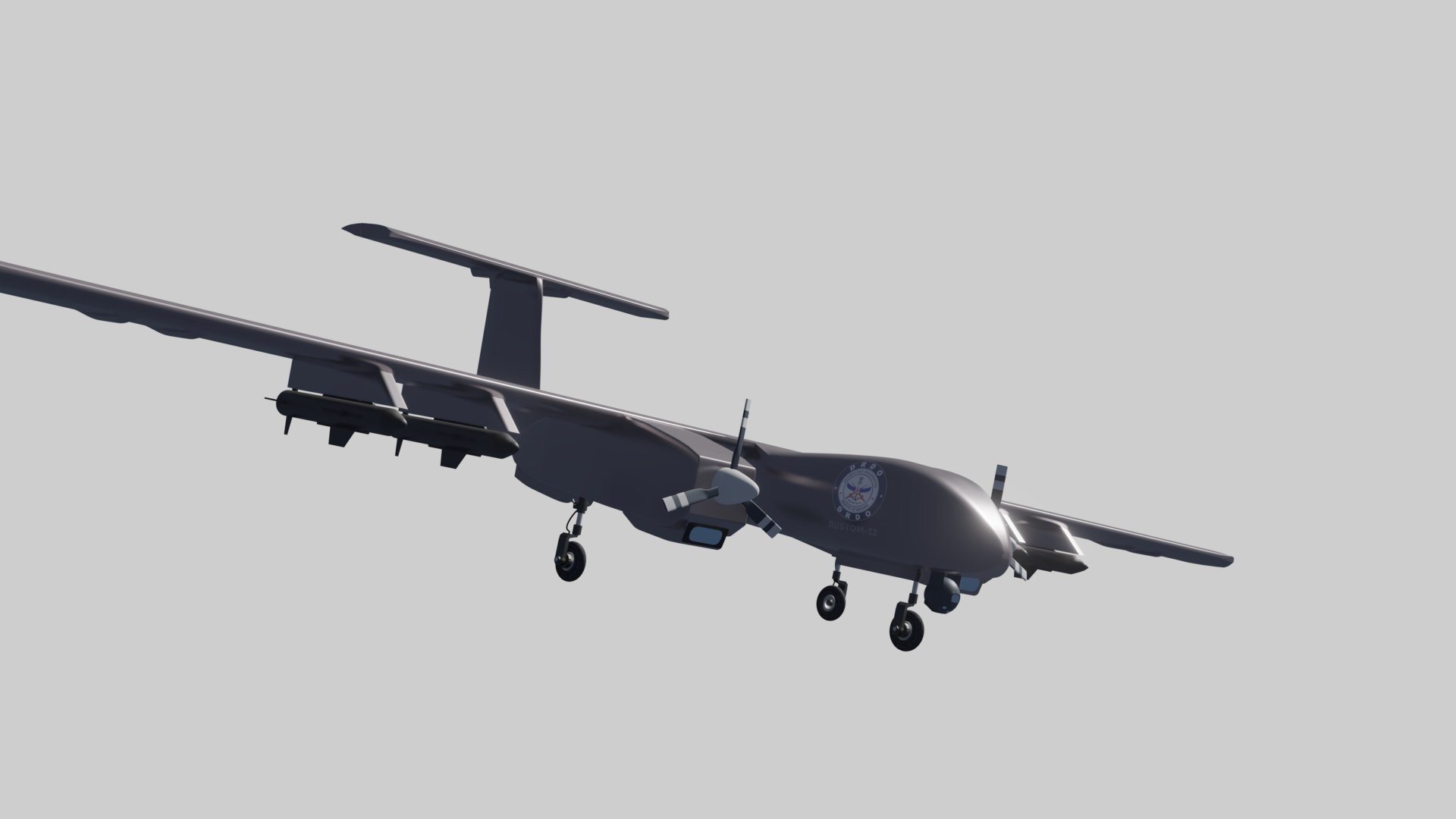 3D drdo rustom vehicle uav TurboSquid 1447566
