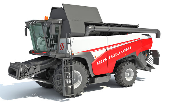 3d rostselmash combine harvester