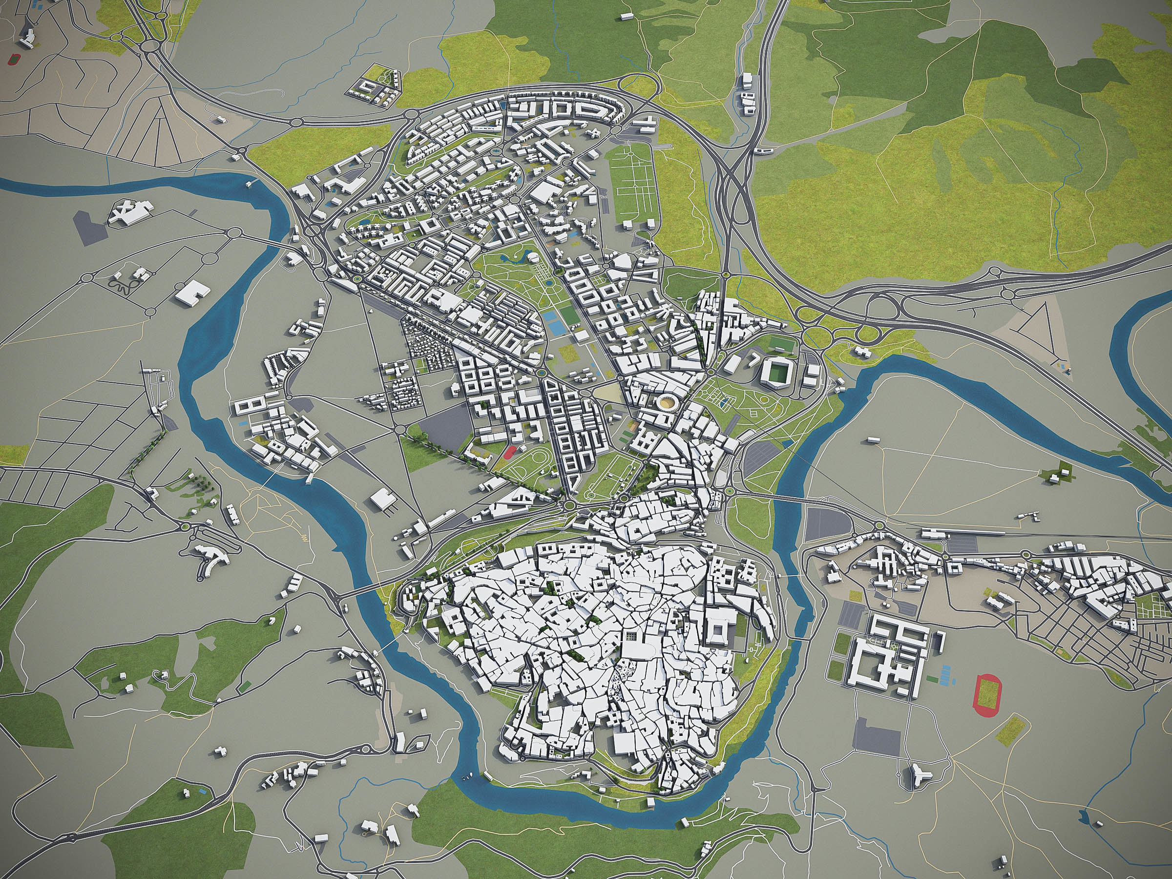 托莱多,西班牙 - 历史名城3d模型