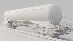 3D model train tank tanker