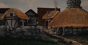 3D village houses model