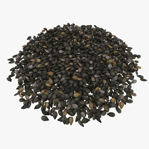 3D black sesame seeds