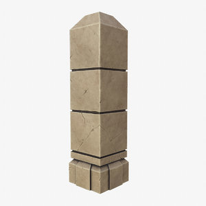 3D obelisk pbr