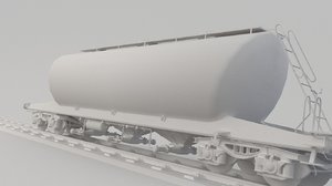 3D train tank tanker model