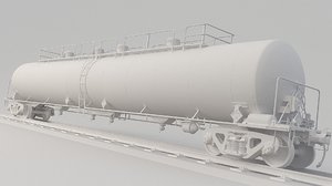 3D model train tank tanker