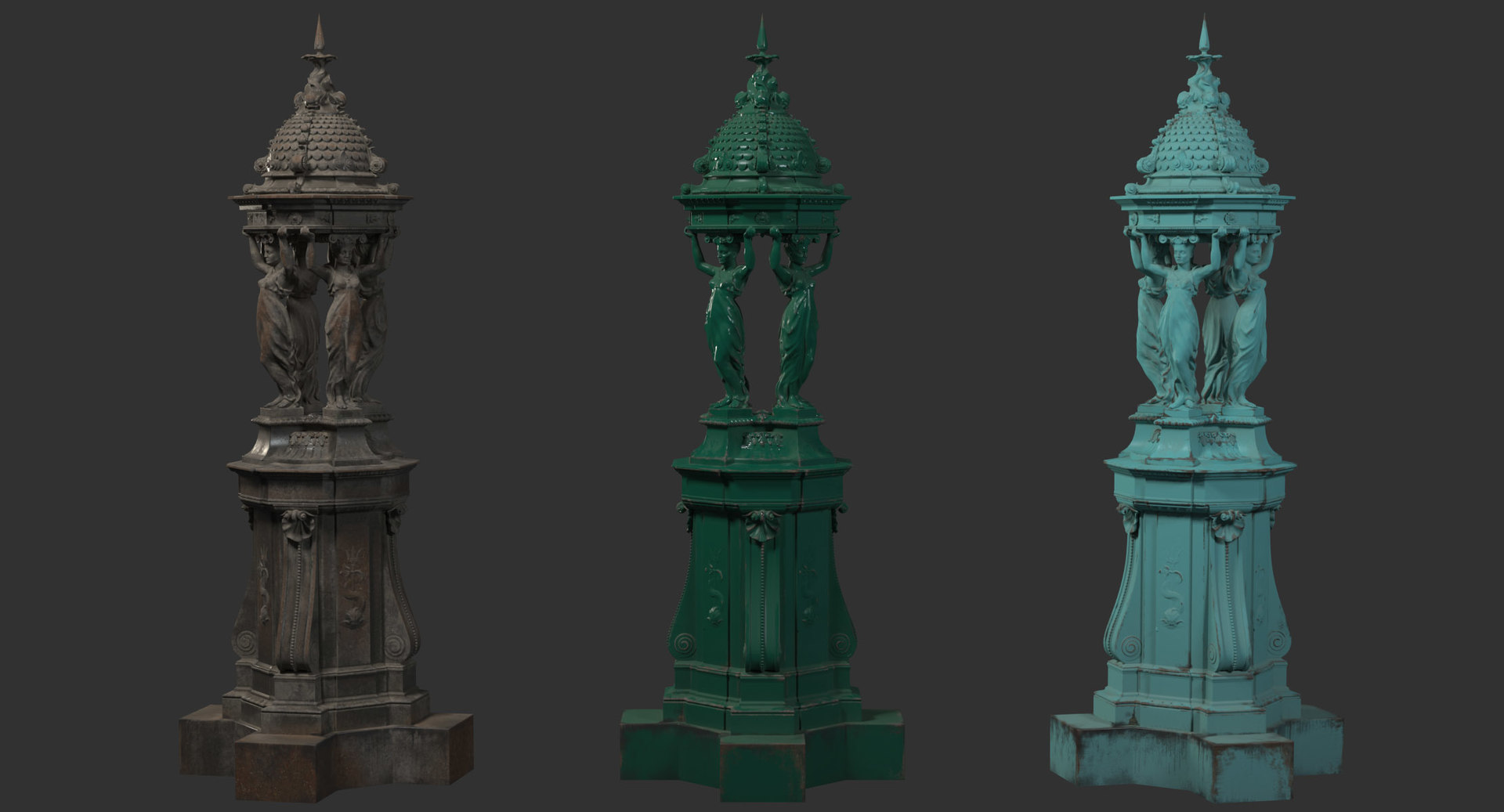 3D wallace fountain model - TurboSquid 1447962