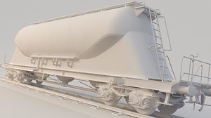 3D train tank tanker model