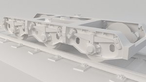 train wheel bogie 3D model
