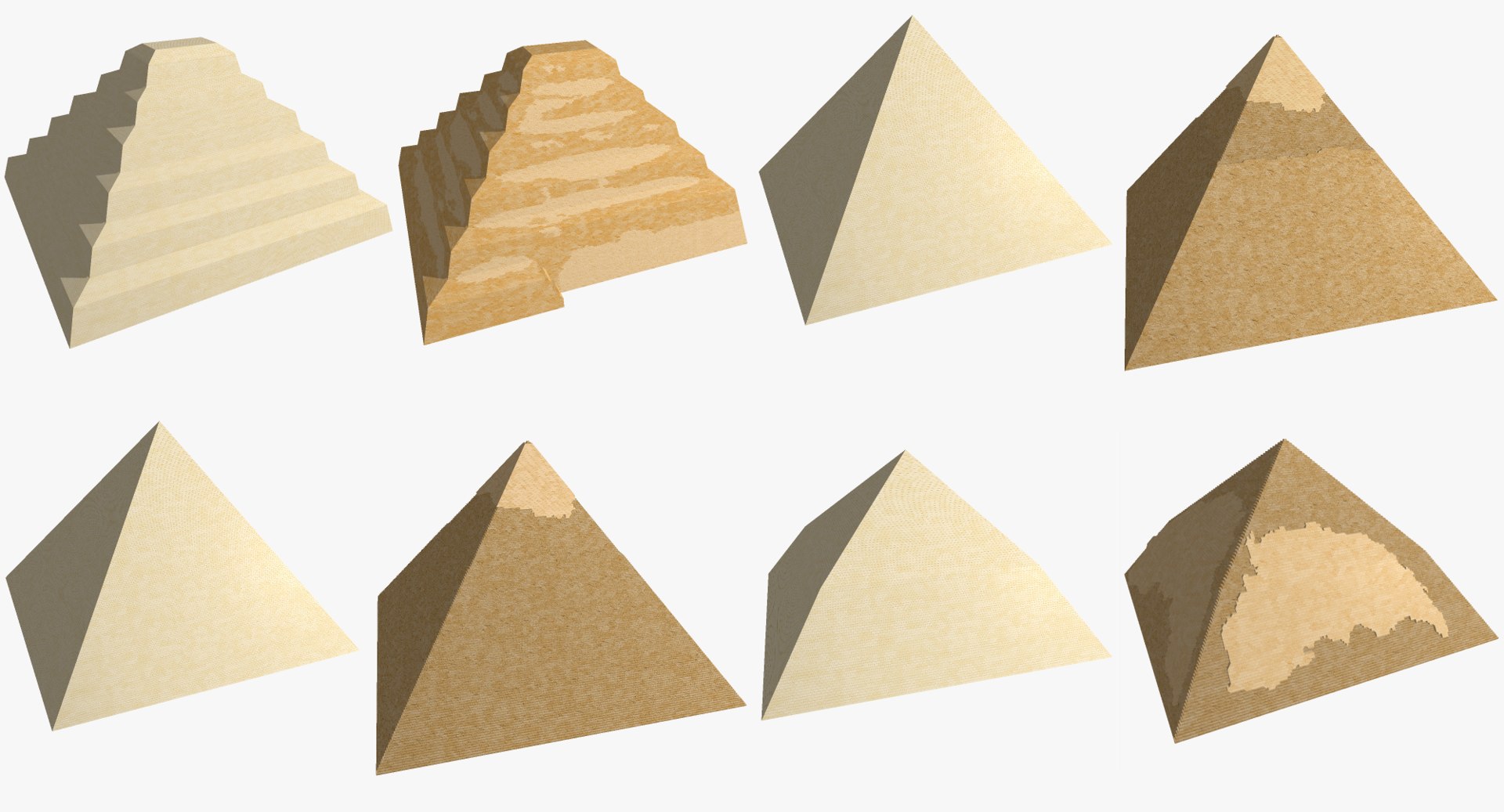 3D types pyramids egypt - TurboSquid 1448004