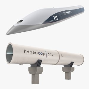hyperloop train tube 3D model