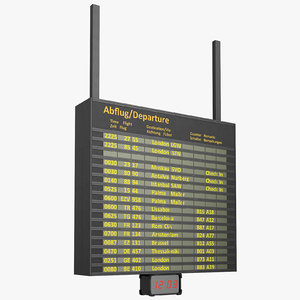 airport information board 3D model
